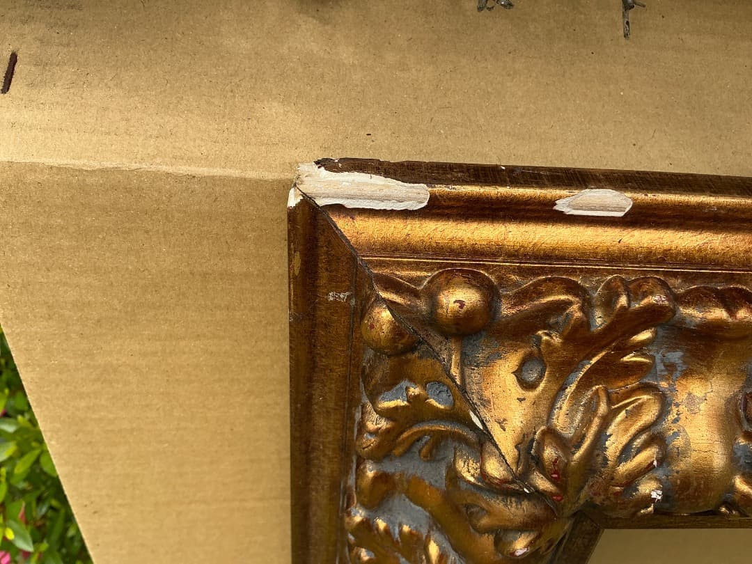 【新品訳あり】装飾的金色油彩額縁