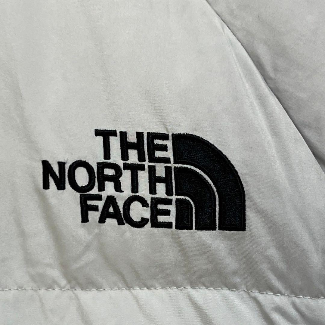 ノースフェイス】中綿ロングコート　Tball　グレー　刺繍　デカロゴ　肩ロゴ３K