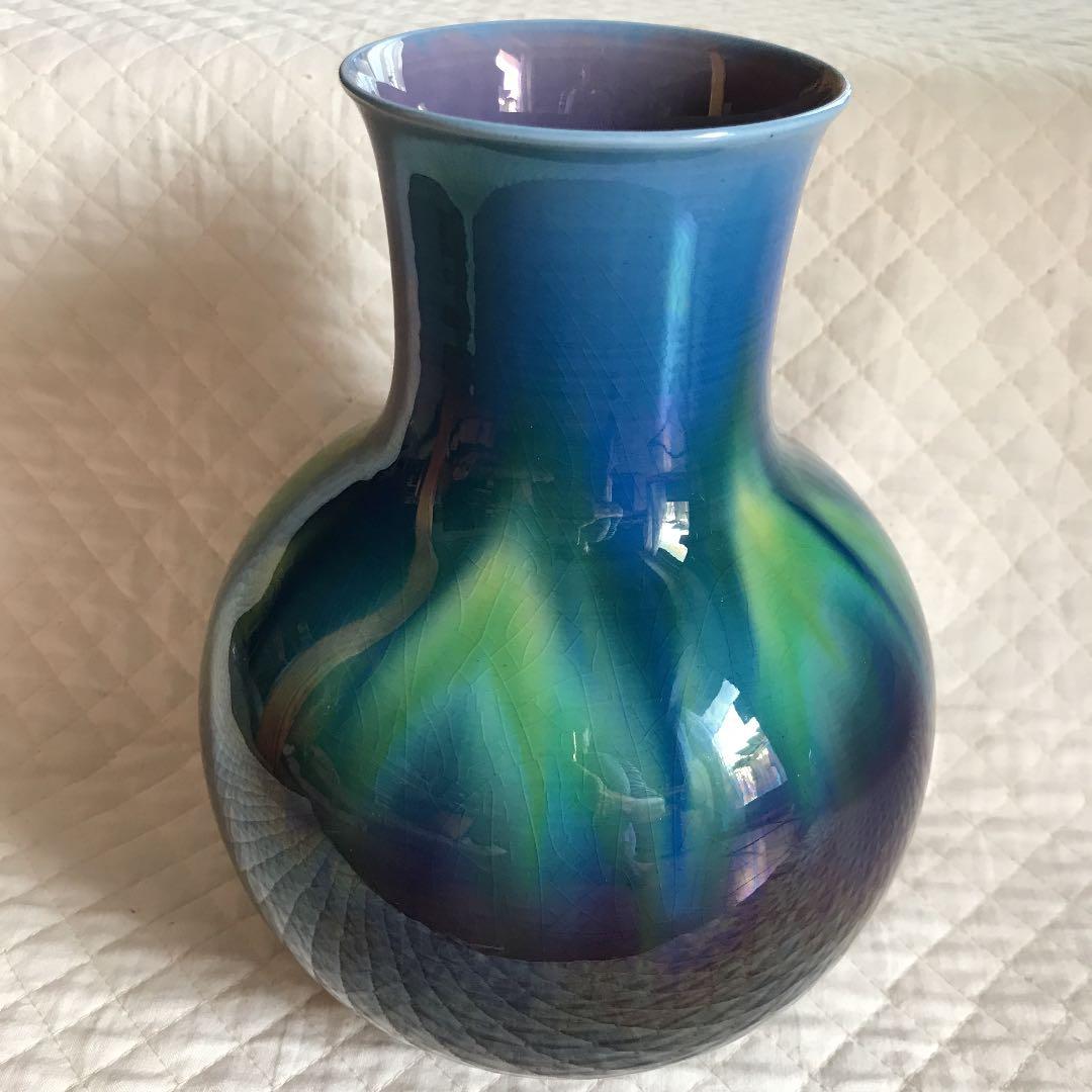 人間国宝 徳田八十吉 徳田正彦 花生 花器