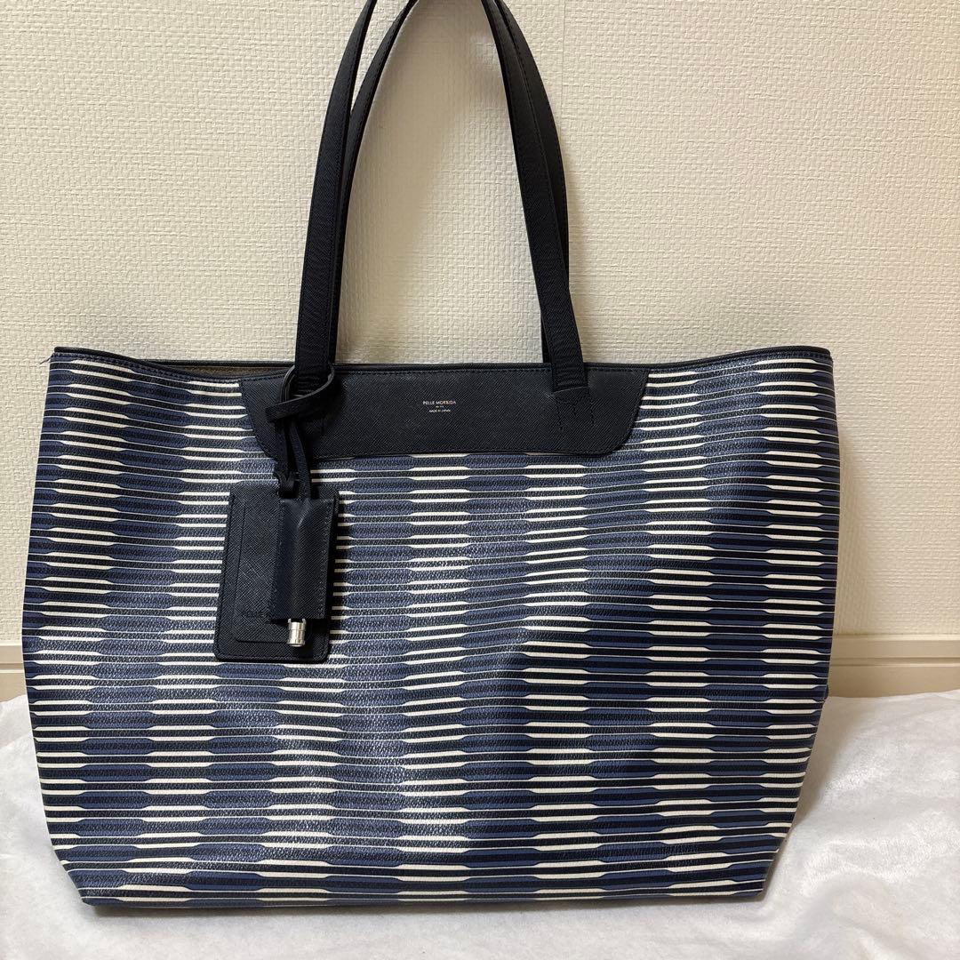 PELLE MORBIDA ペッレモルビダ トートバッグ PVC ストライプ