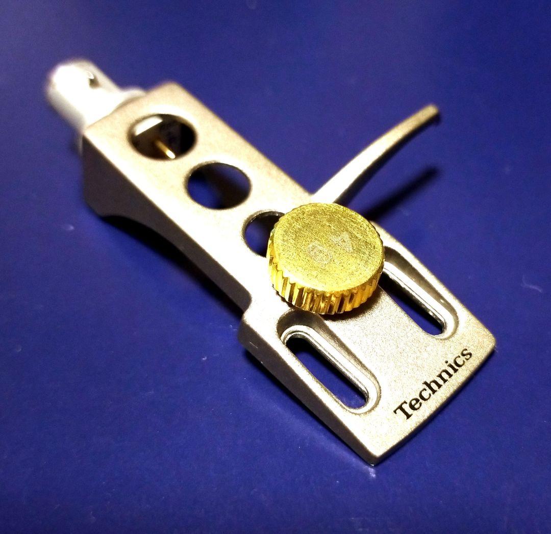希少 Technicsテクニクスのヘッドシェル シャンパンゴールド、ウエイト付