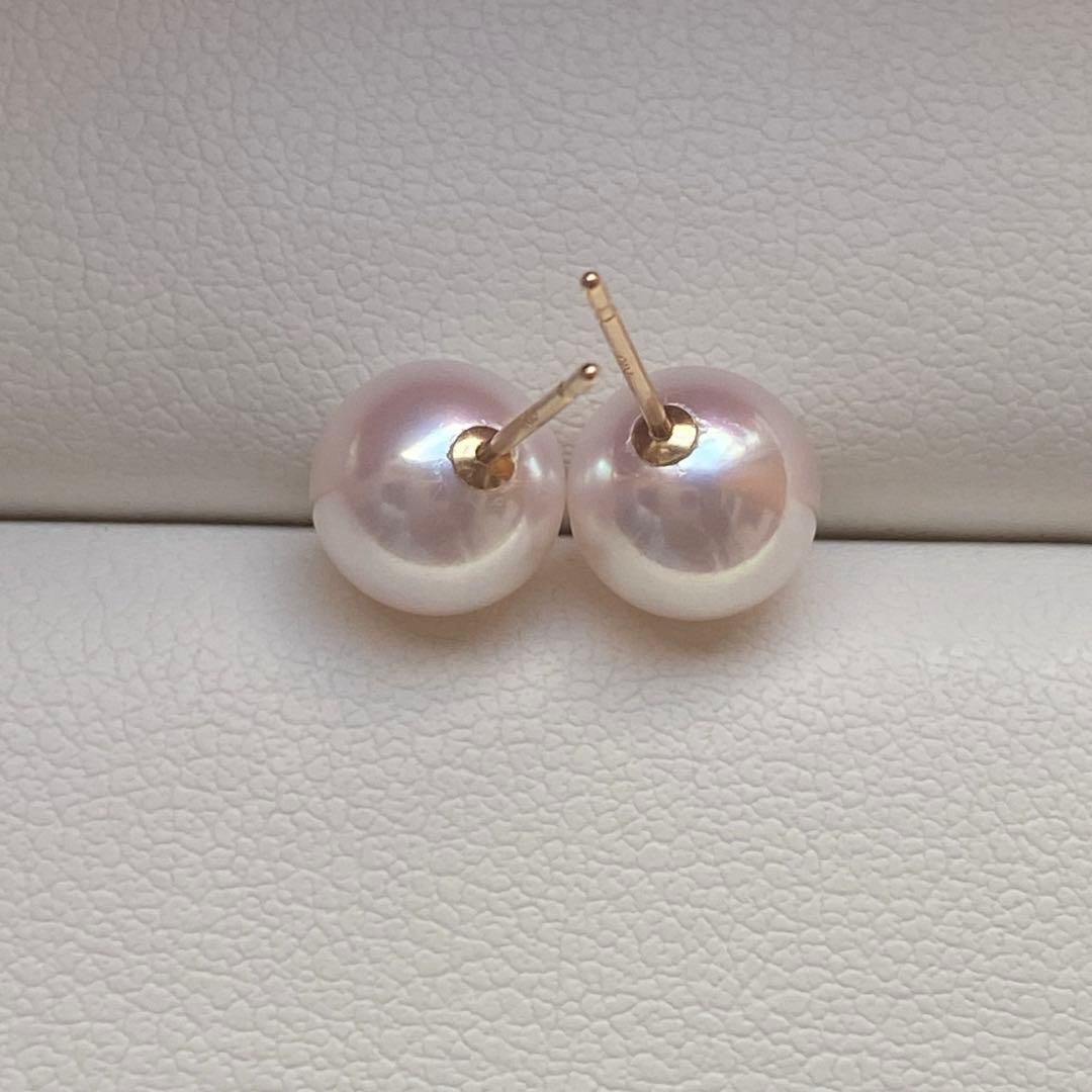 1941美品❣️花珠から天女級のテリ❣️K18❣️あこや真珠7.5-8mm ピアス