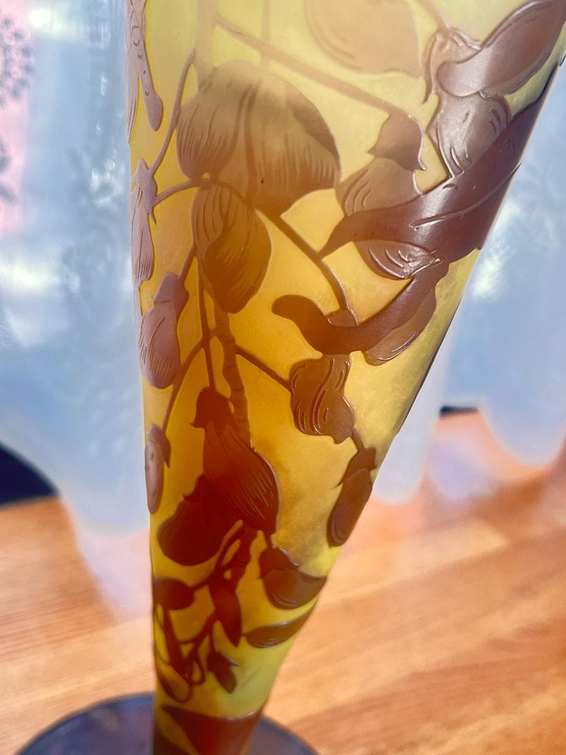 エミールガレ　Galle　花瓶　アールヌーボー　クレマチス