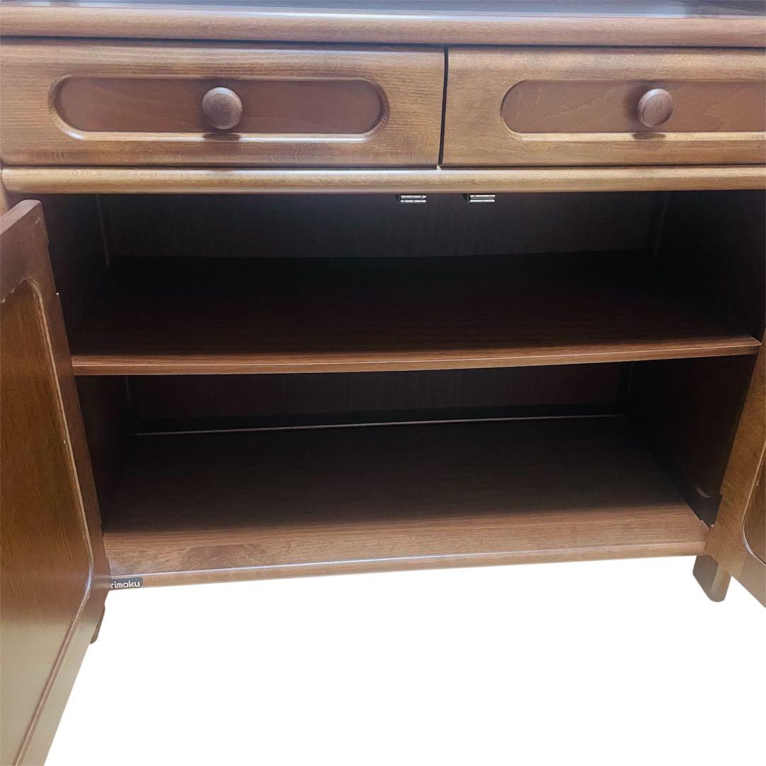 【美品】Karimoku カリモク 家具 木製 電話台 キャビネット FAX台