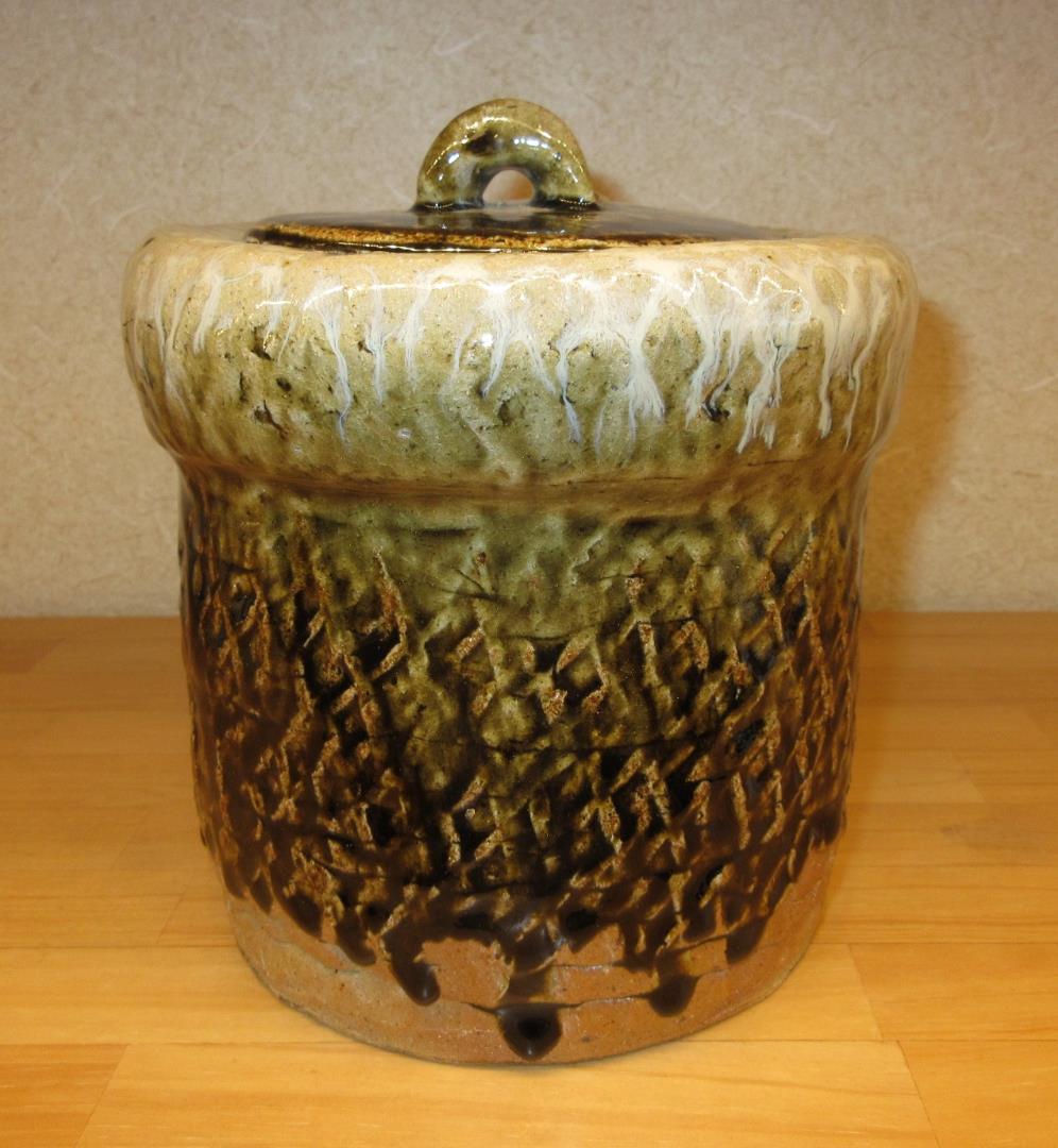 送料込【逢絢亭】茶道具 水指 唐津焼 朝鮮唐津 帆柱窯 中嶋紀文 共箱入り