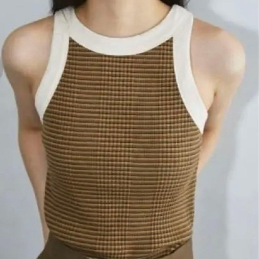 TODAYFUL マルチボーダーリブタンクトップ　新品タグ付き