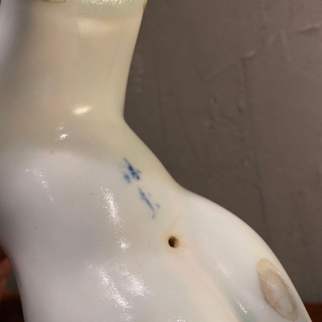 骨董品 兎 陶器製置物 フィギュリン オブジェ 昭和レトロ コレクション