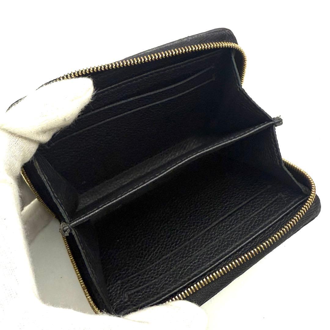 【極上美品】ルイヴィトン モノグラム アンプラント ジッピーパース 黒