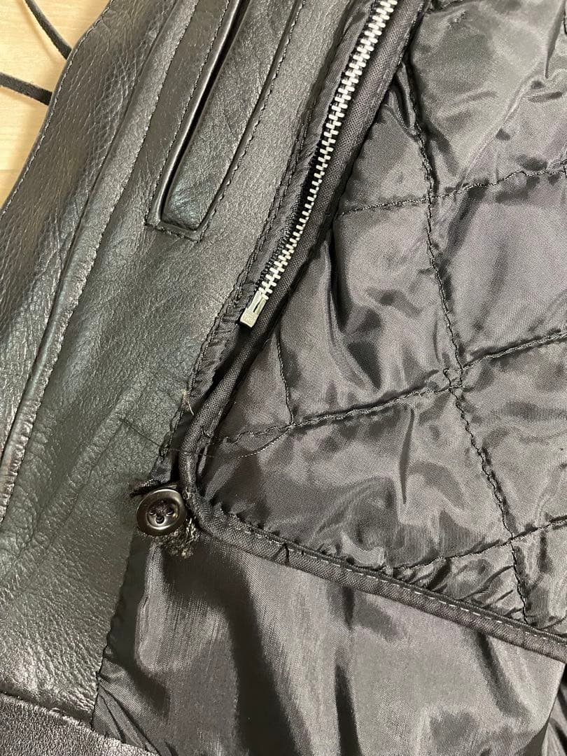 黒のシングルライダースジャケット M