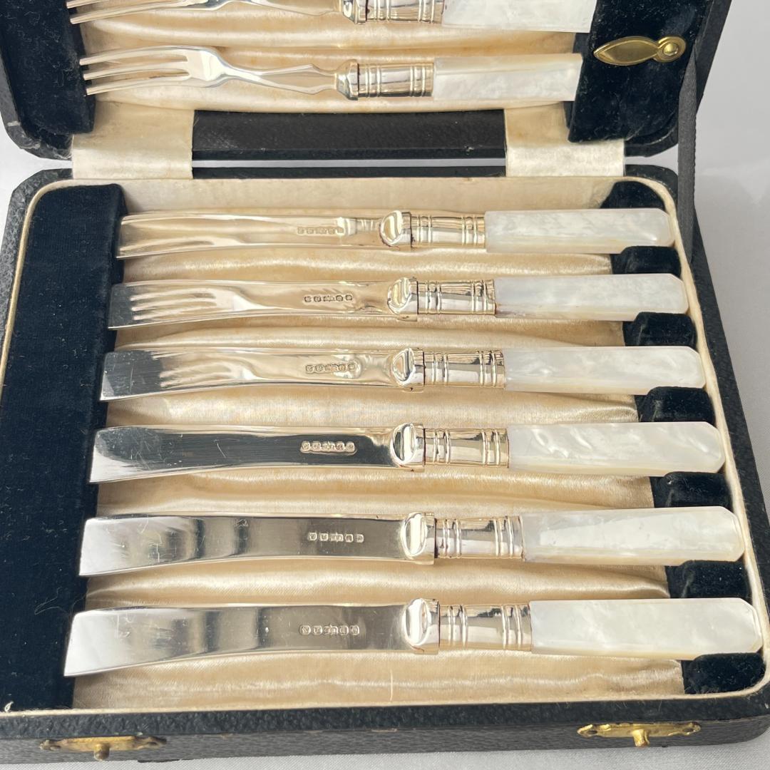 【I S Greenberg】【白蝶貝】デザート / フルーツセット ケース