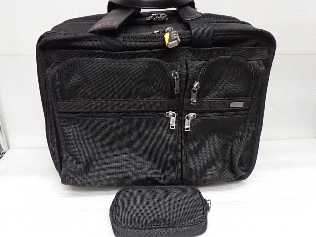 美品 TUMI トゥミ キャリー付 ビジネスバッグ 26103D4ポーチ付Z-C