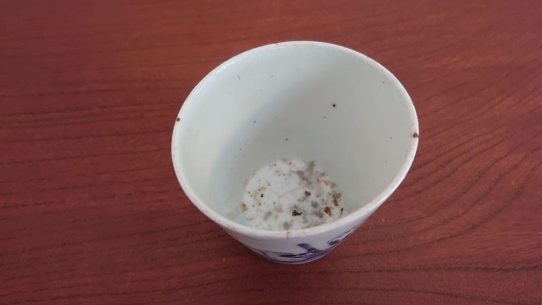 古伊万里 初期伊万里　そば猪口 蕎麦猪口 江戸時代 古美術 蝶の図　染付　１客