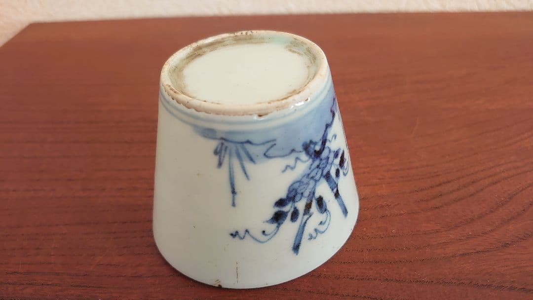 古伊万里 初期伊万里　そば猪口 蕎麦猪口 江戸時代 古美術 蝶の図　染付　１客