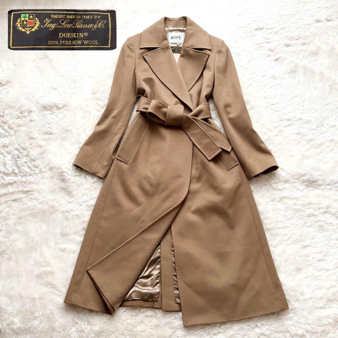 未使用級 ロロピアーナ チェスターコート ベルテッドコート キャメル 正規品