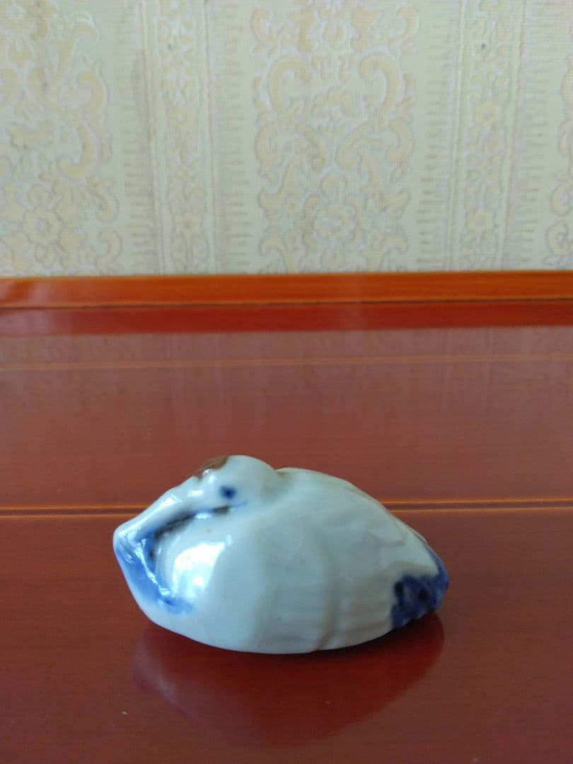 骨董　根付け　平戸焼　鳥