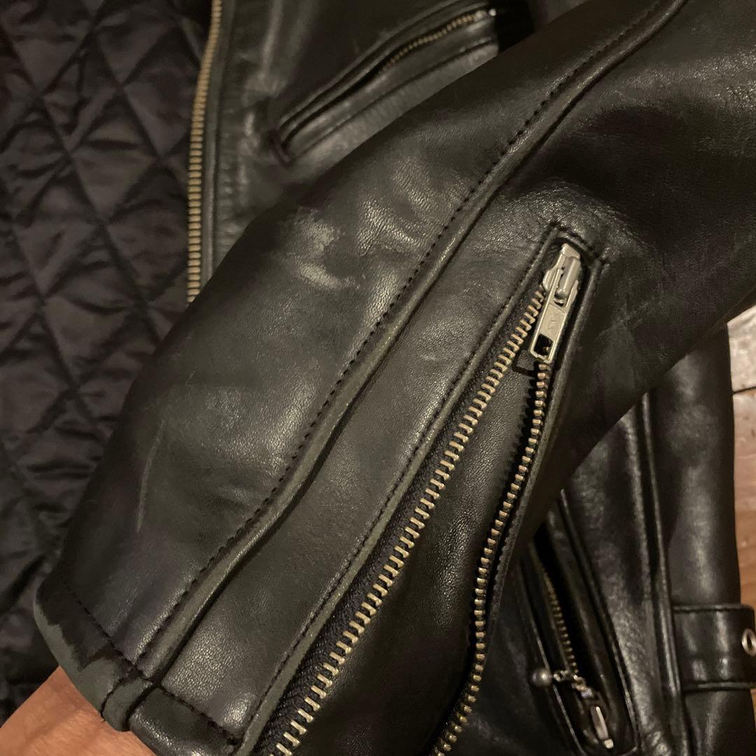 Herley Davidson黒 シングルライダース レザージャケット