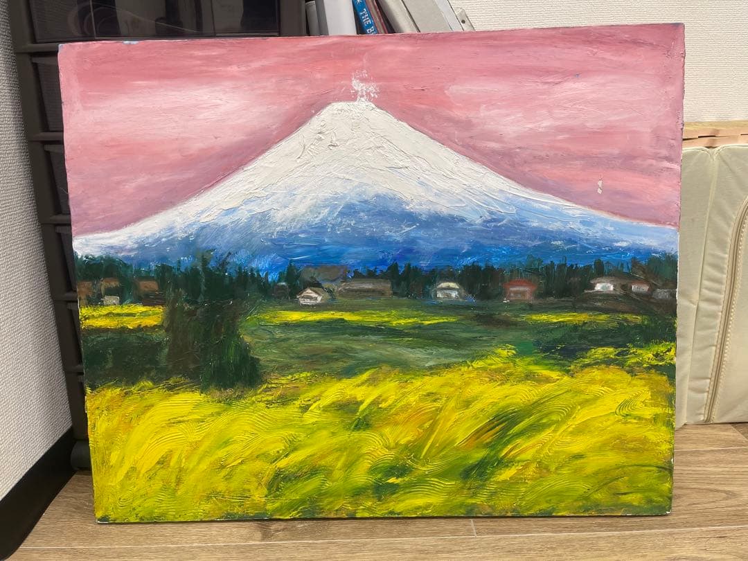 富士山の油彩画