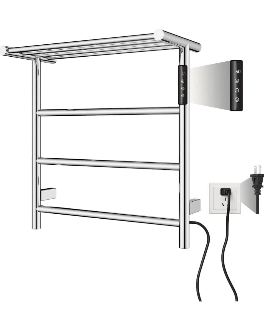 Sunrosa タオルウォーマー ステンレス 壁掛け式 ヒーター