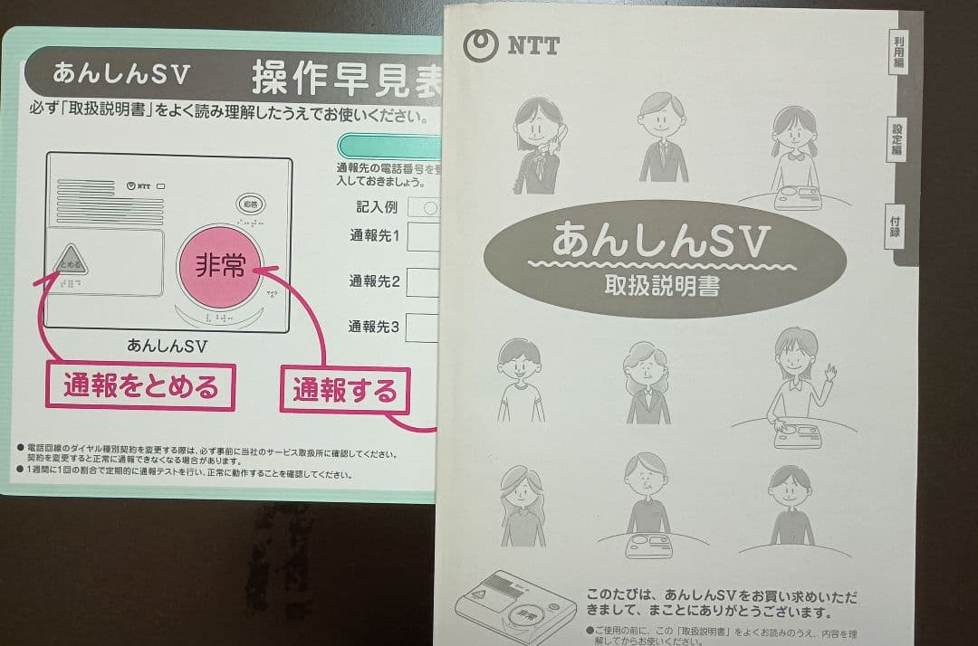 簡易型緊急通報装置ＮＴＴシルバーホンあんしんＳＶ