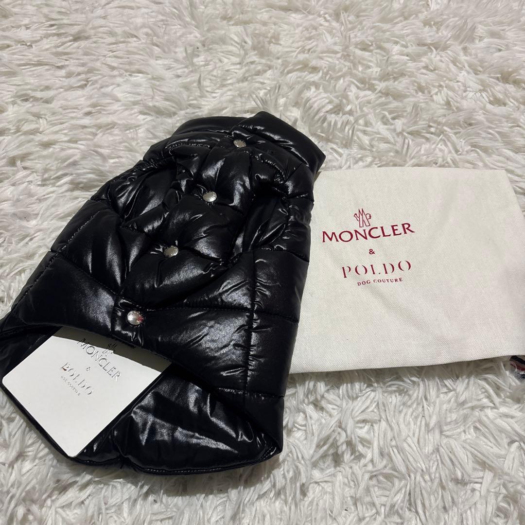 MONCLER & Poldo 犬服 ダウンジャケット 黒