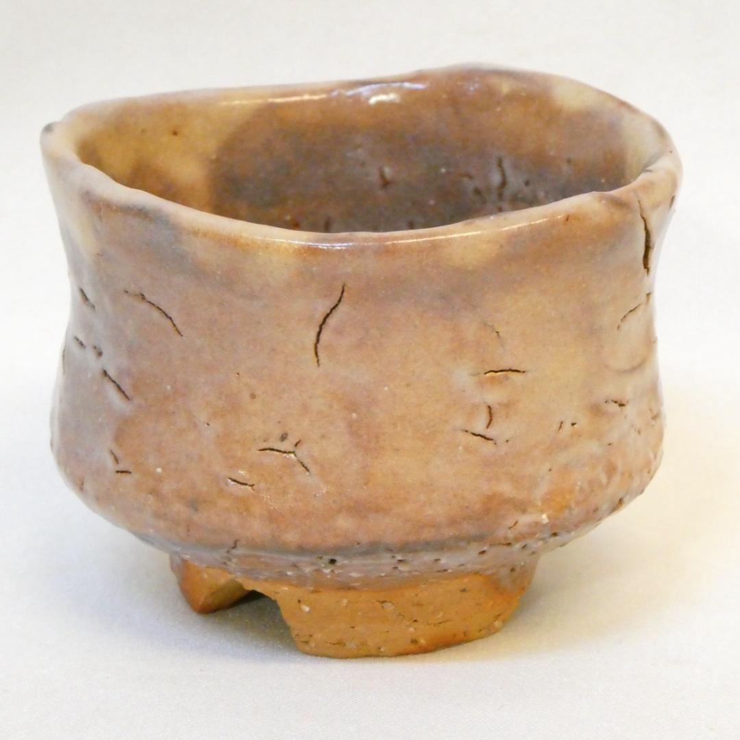 大和努作 萩焼 ぐい呑 割高台 酒器 杯 父:大和保男 上作 共箱