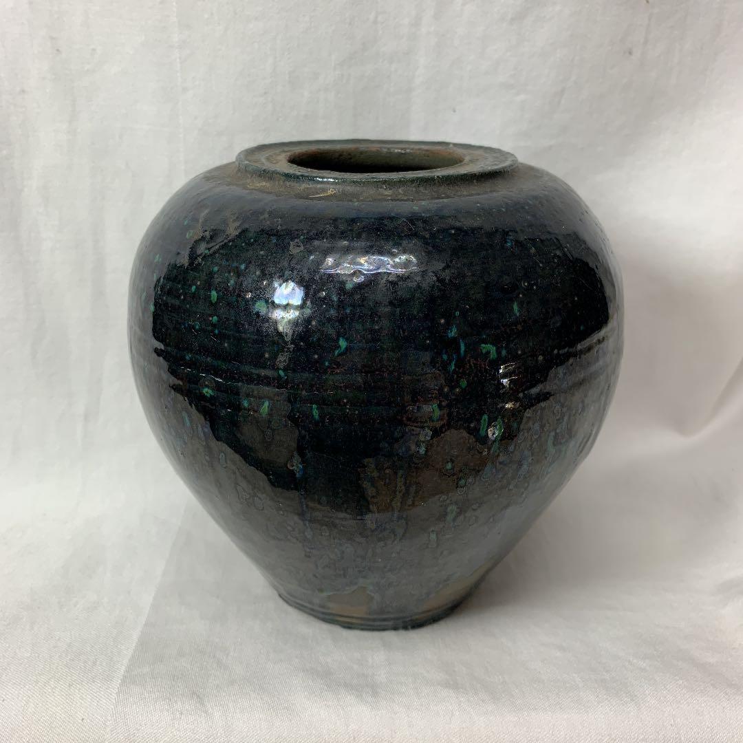 古い壺・骨董・蔵出し・花瓶・壺・陶印・花入・花道具・希少・入手困難