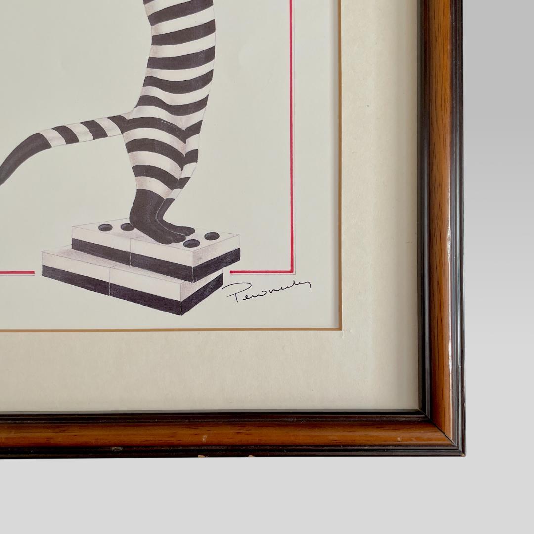 フランス ヴィンテージ【アノニマスアート】額装ポスター 壁掛け オブジェ