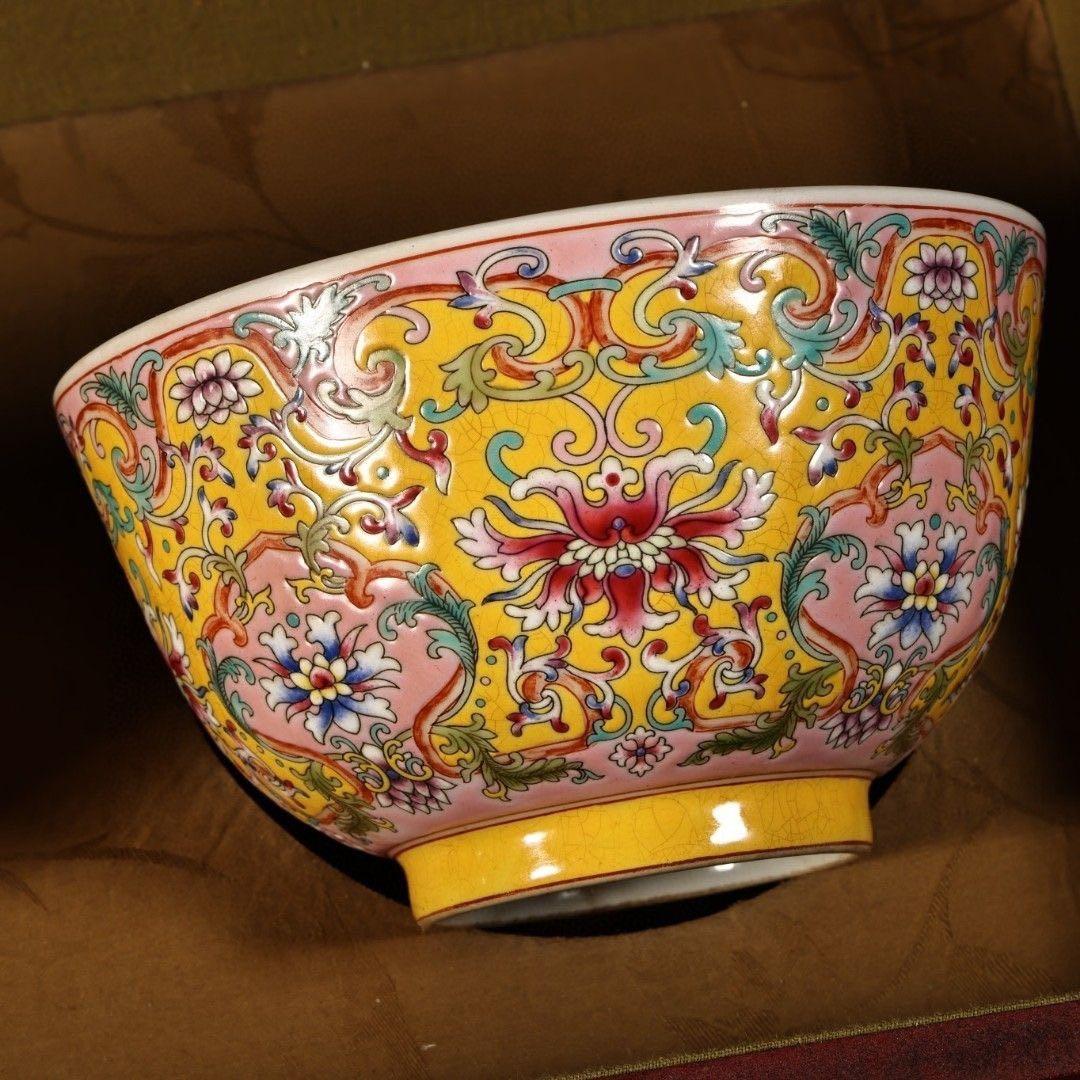 中国古美術 唐物旧蔵 大清雍正年御製粉彩　官窯茶碗ペア　開運中国骨董 大珍品希少