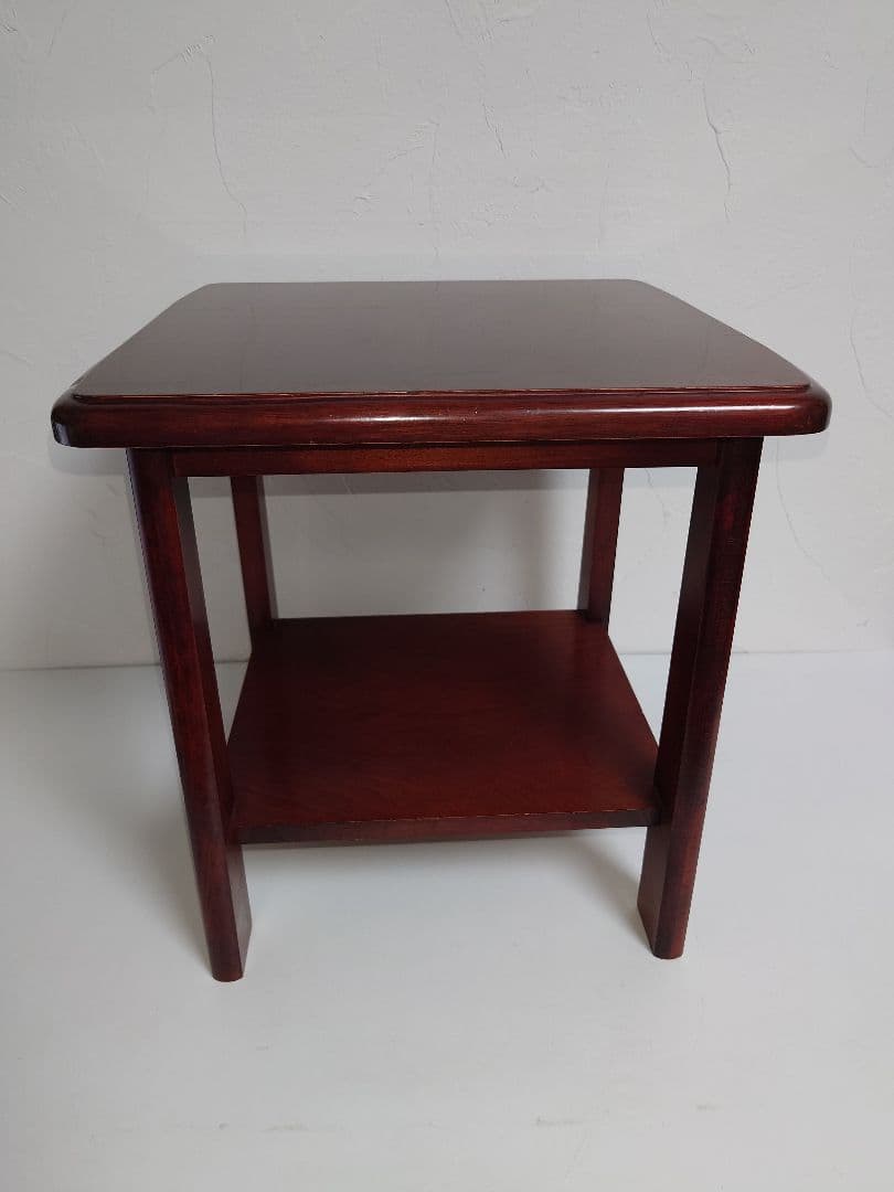 木製 小椅子 花台 サイドテーブル 引出し アンティーク 小机 台 棚 レトロ