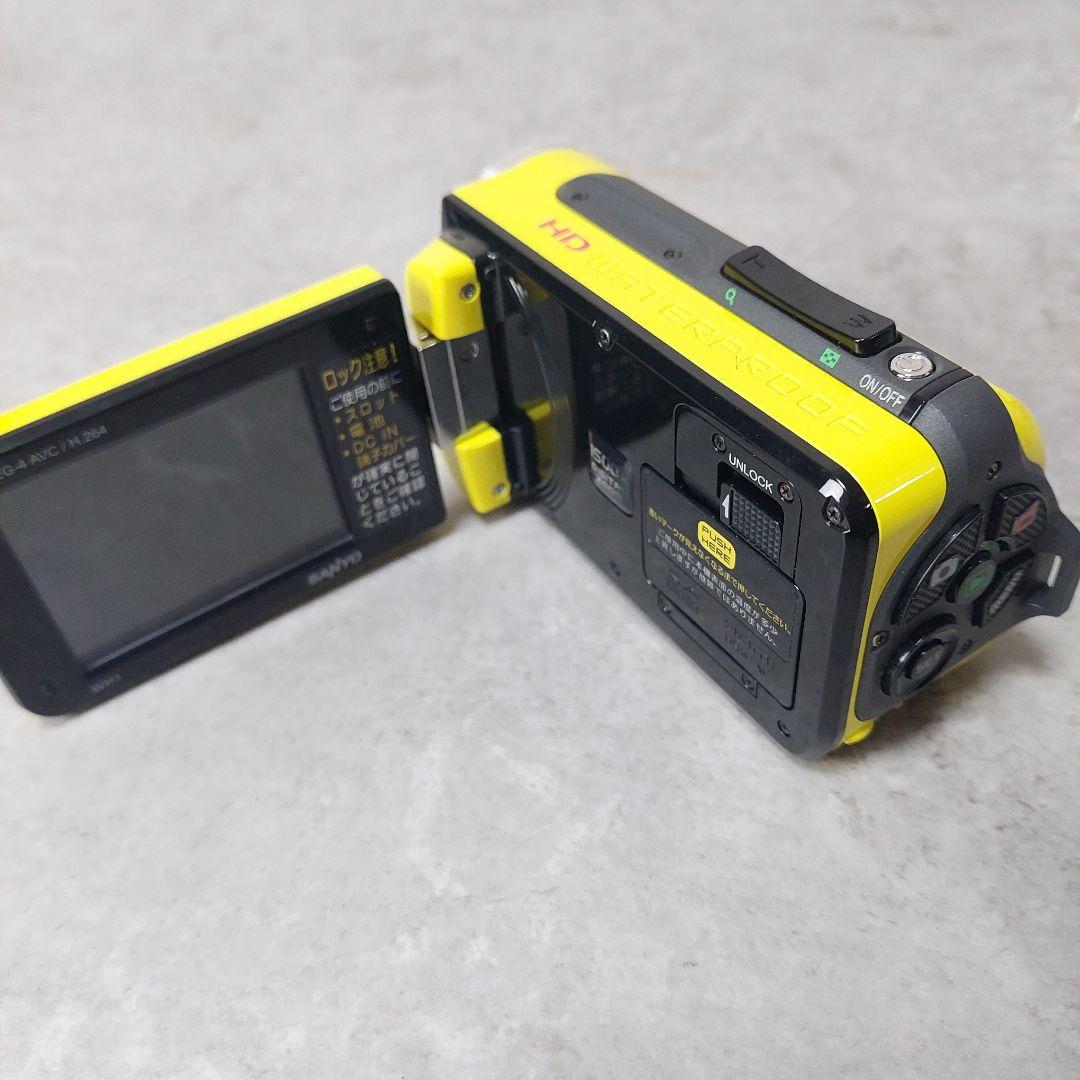 SANYO 防水 ムービーカメラ Xacti ザクティ DMX-WH1 イエロー