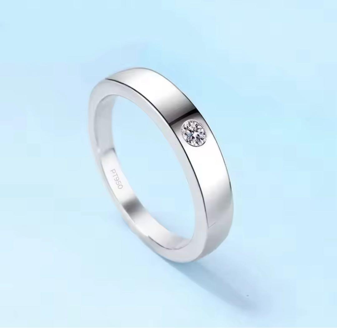 ※オーダージュエリー　ユニセックス　プラチナリング　ストレートデザイン