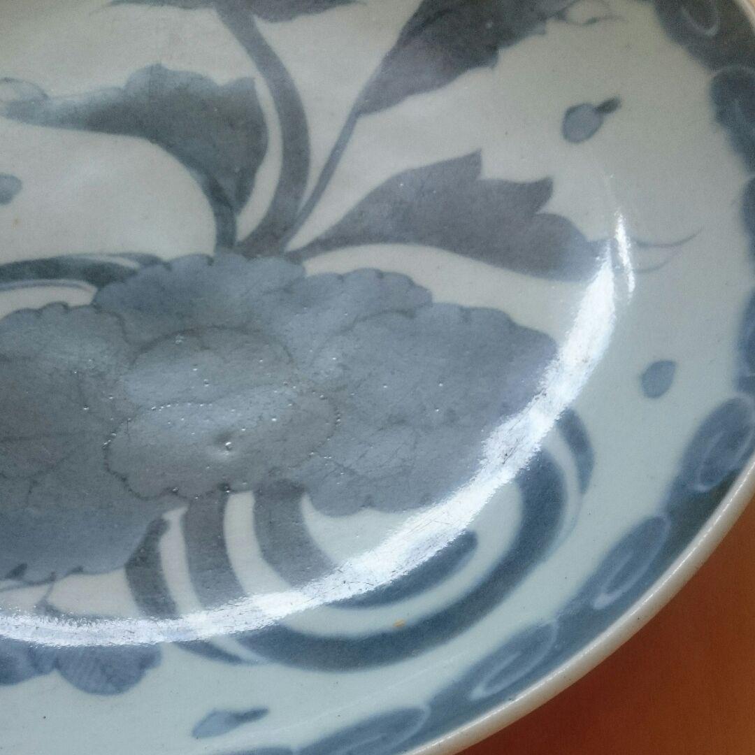 江戸期 古伊万里 大皿 (牡丹の図)