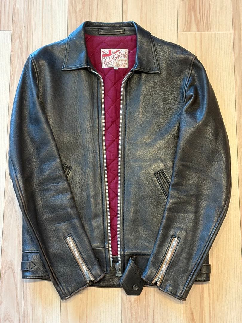 Addict Clothes シングルライダースジャケット 36 ブラック