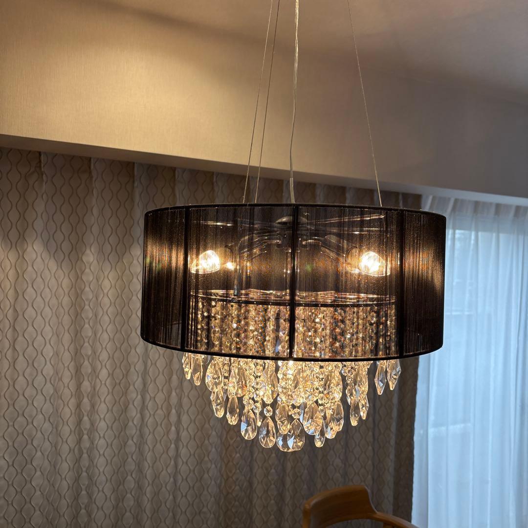 優　ブラックシャンデリア クリスタル