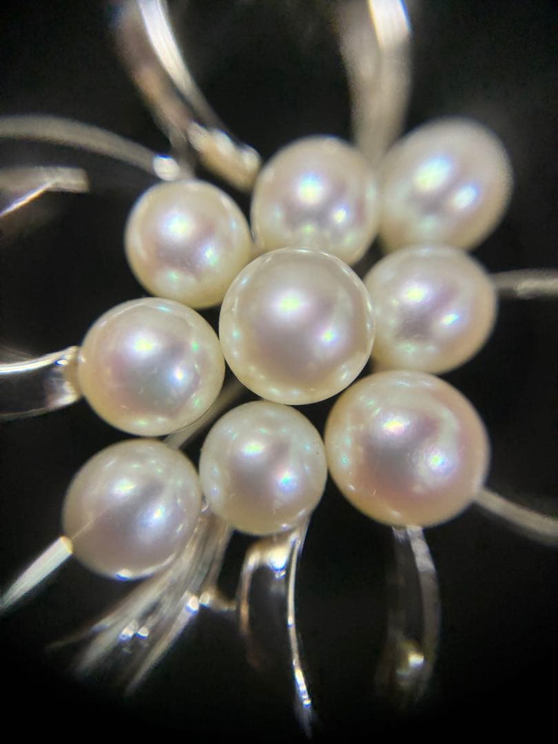 【ミキモト】MIKIMOTO ブローチ シルバー　パール　リボン　コサージュ