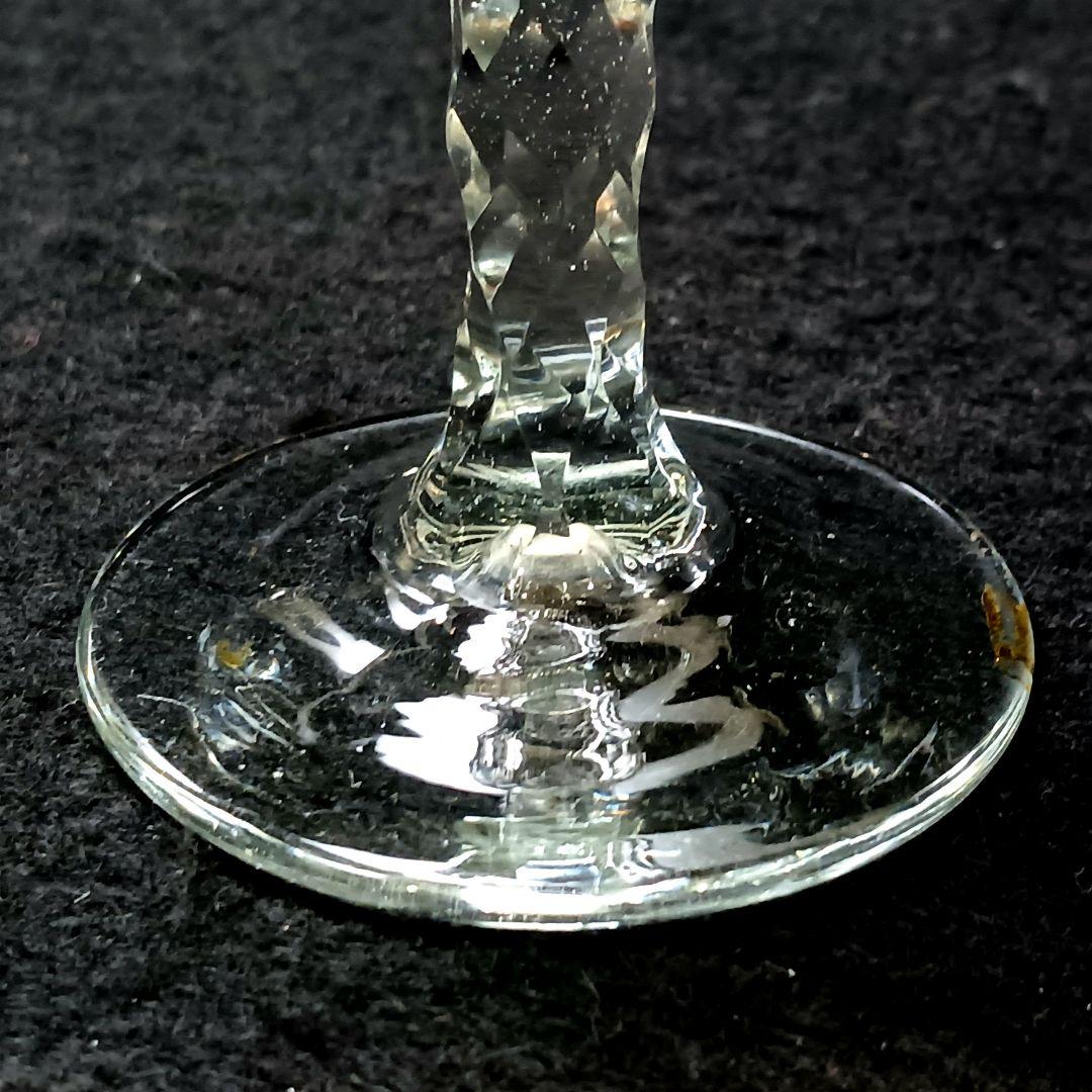 Y2590-7 オールドバカラ 金彩装飾 ステムグラス 高さ13.5㎝ 豪華金彩