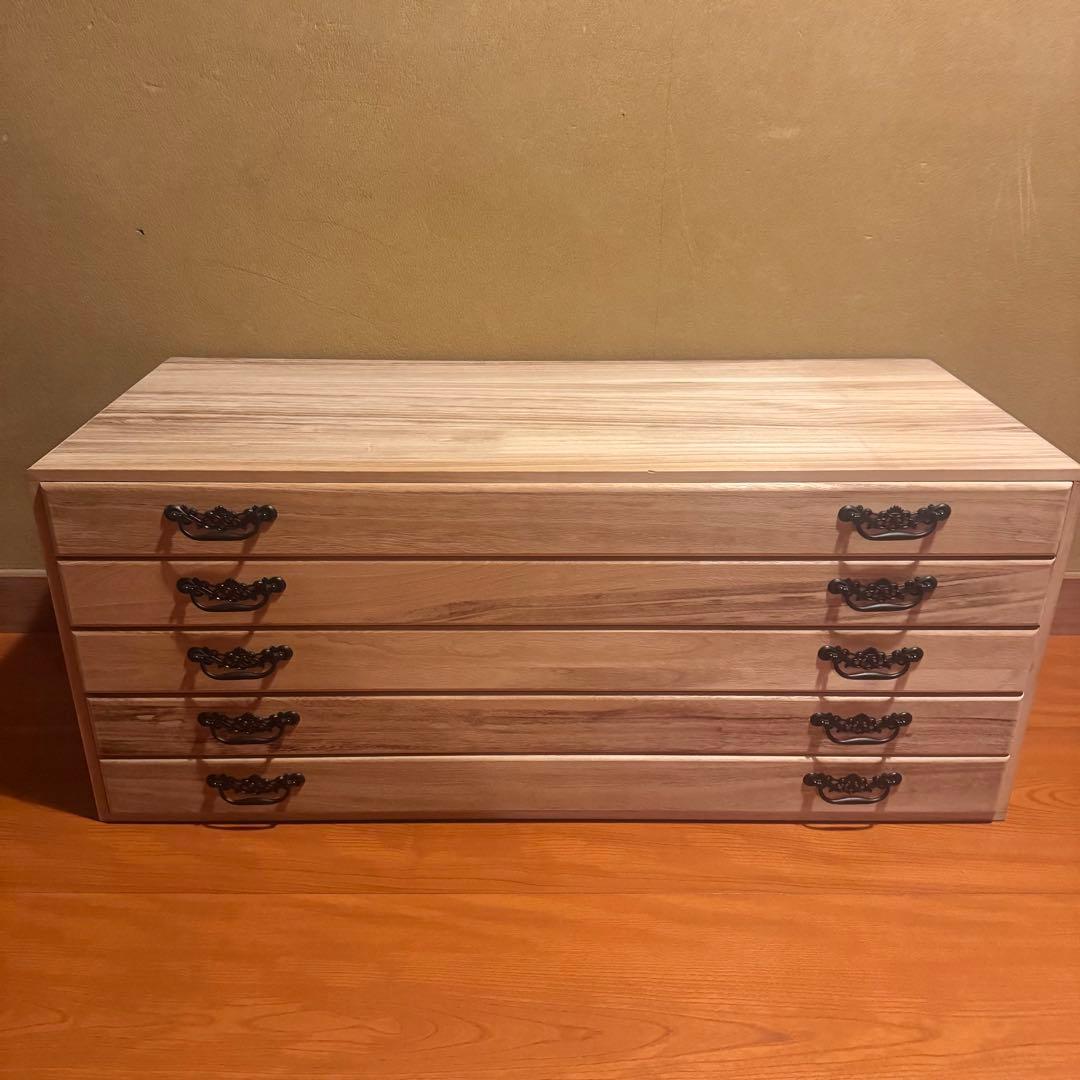 【訳あり】総桐箪笥｜防湿・防虫　和モダン　収納 レトロ タンス 5段