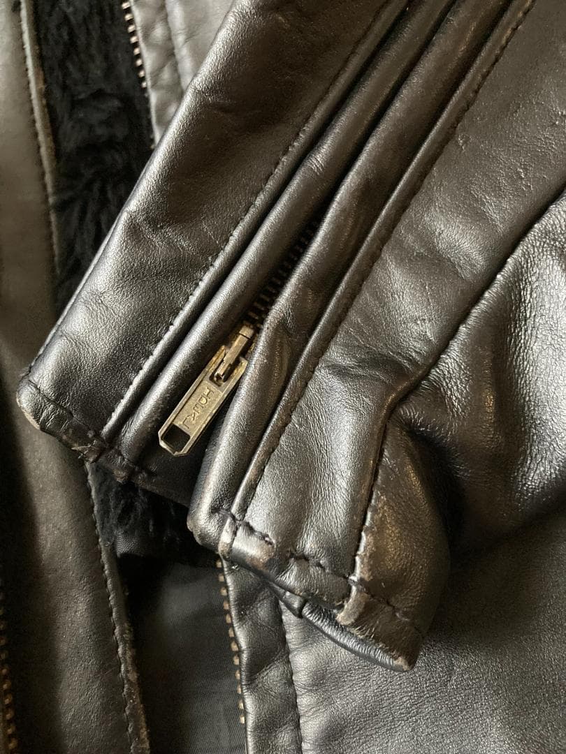 【米国製】Schott レザー ライダースジャケット 黒 36 牛革