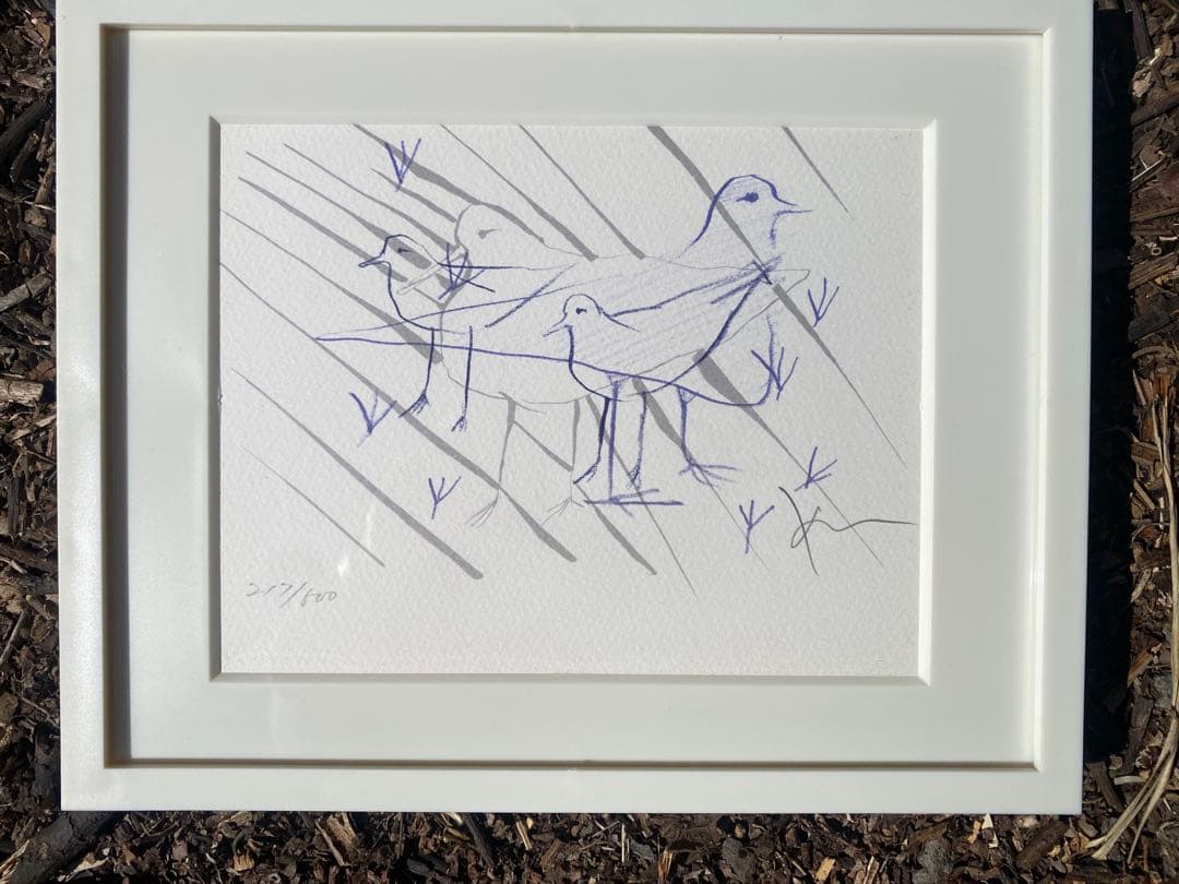 黒田征太郎 1982年 リトグラフ 直筆サイン入 額装