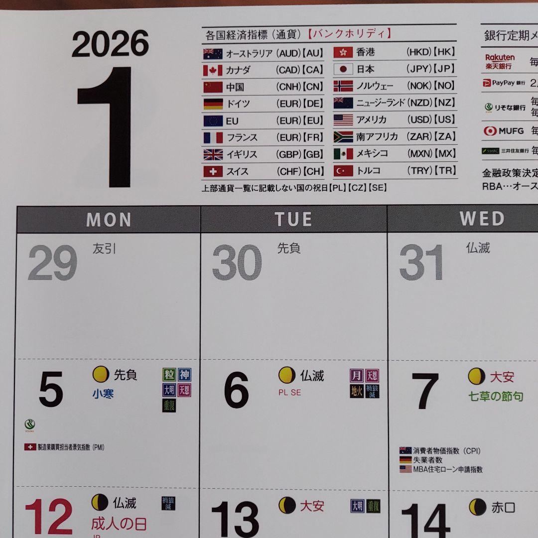 2026年　株主優待　壁掛け大判カレンダー　2部まとめ売り