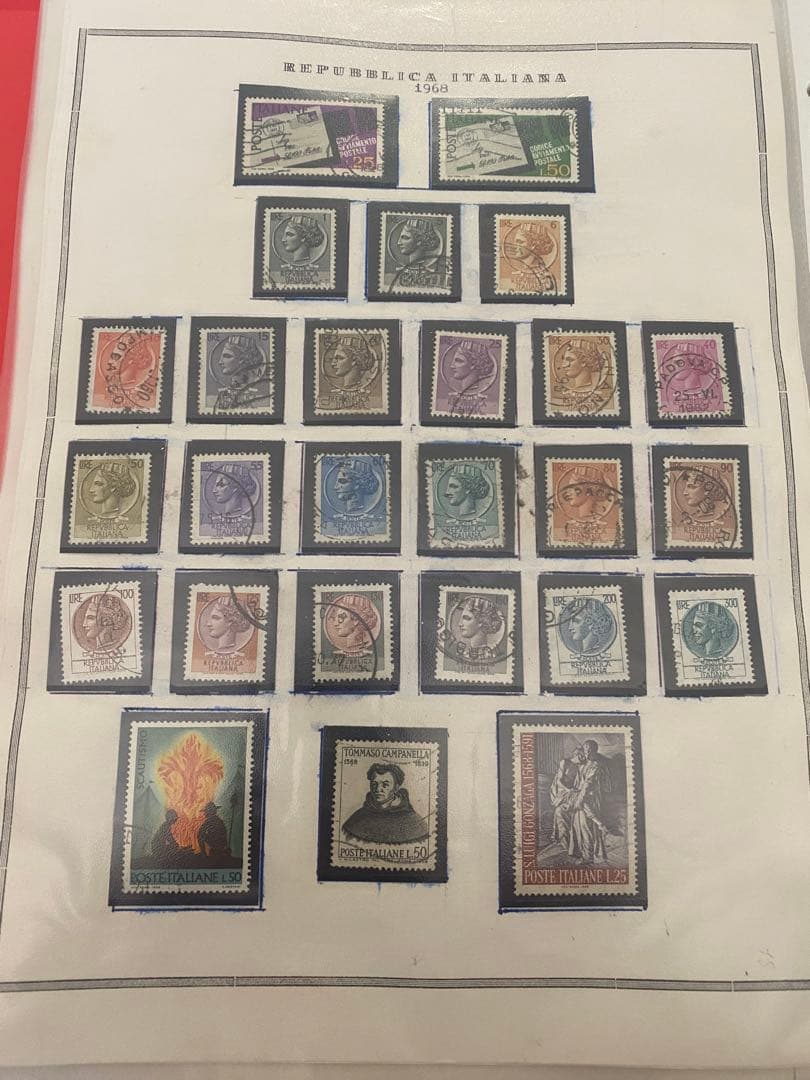 (N36) 切手コレクション イタリアの切手127枚