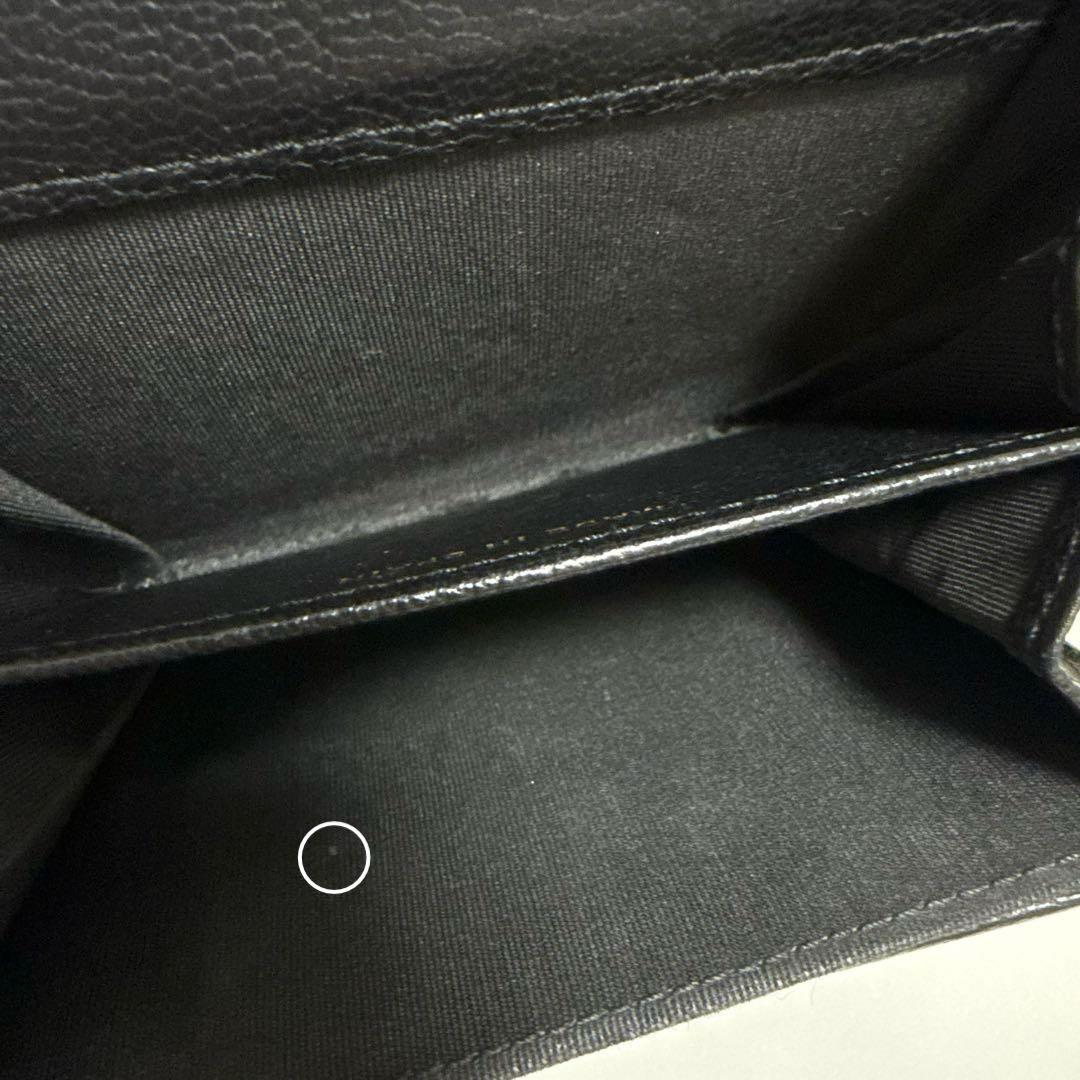 正規品 シャネル 二つ折り財布 黒 スモールウォレット