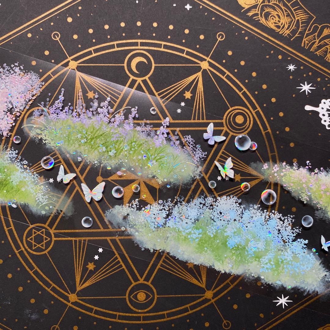 【9160】海外　中古巻　貝殻光マスキングテープ　半透明　芝生　お花　装飾系