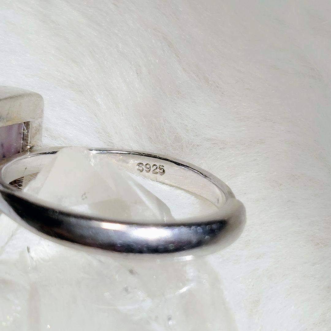 ピンクスギライトシリカ❤スギライトシリカ シルバー925リング フリーサイズ