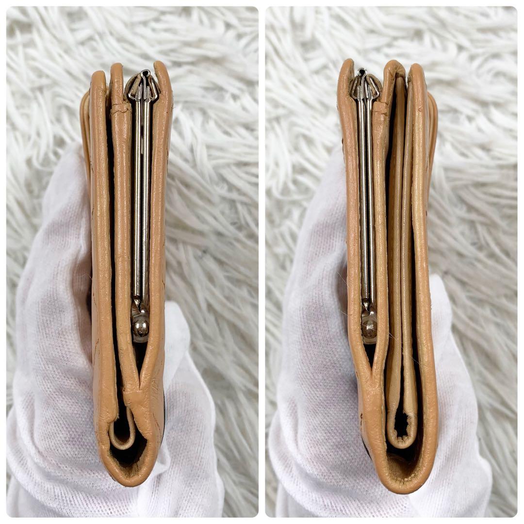 【✨極美品 ✨】 シャネル 二つ折り財布 カンボンライン マトラッセ ベージュ