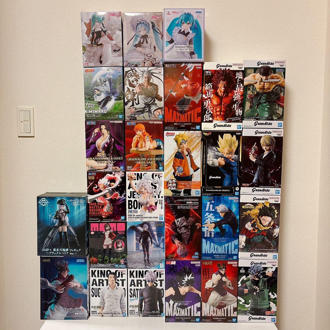 新品未開封 フィギュア27種 ナルト・ワンピース・刃牙・初音ミク・呪術廻戦 ほか