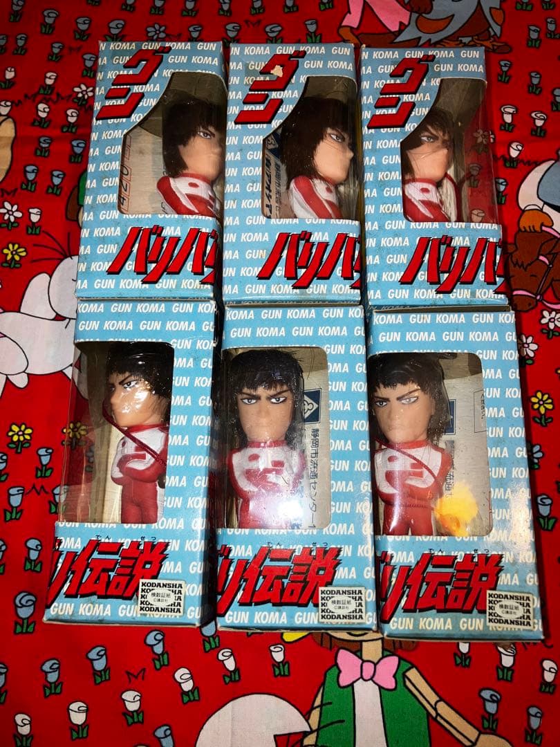 バリバリ伝説　巨摩郡　ソフビ人形　しげの秀一 昭和レトロ　当時物　アオシマ