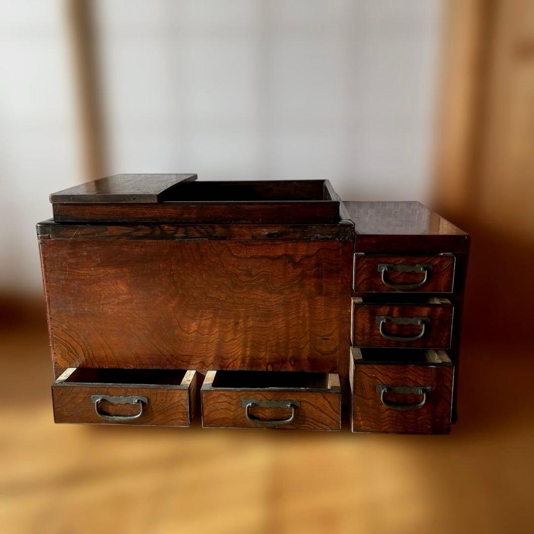 【良品】長火鉢 伝統工芸 レトロ アンティーク 古民具　家具　日本伝統