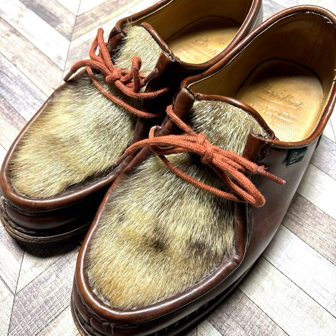 希少 Paraboot パラブーツ ミカエル フォック アザラシ 40 ブラウン