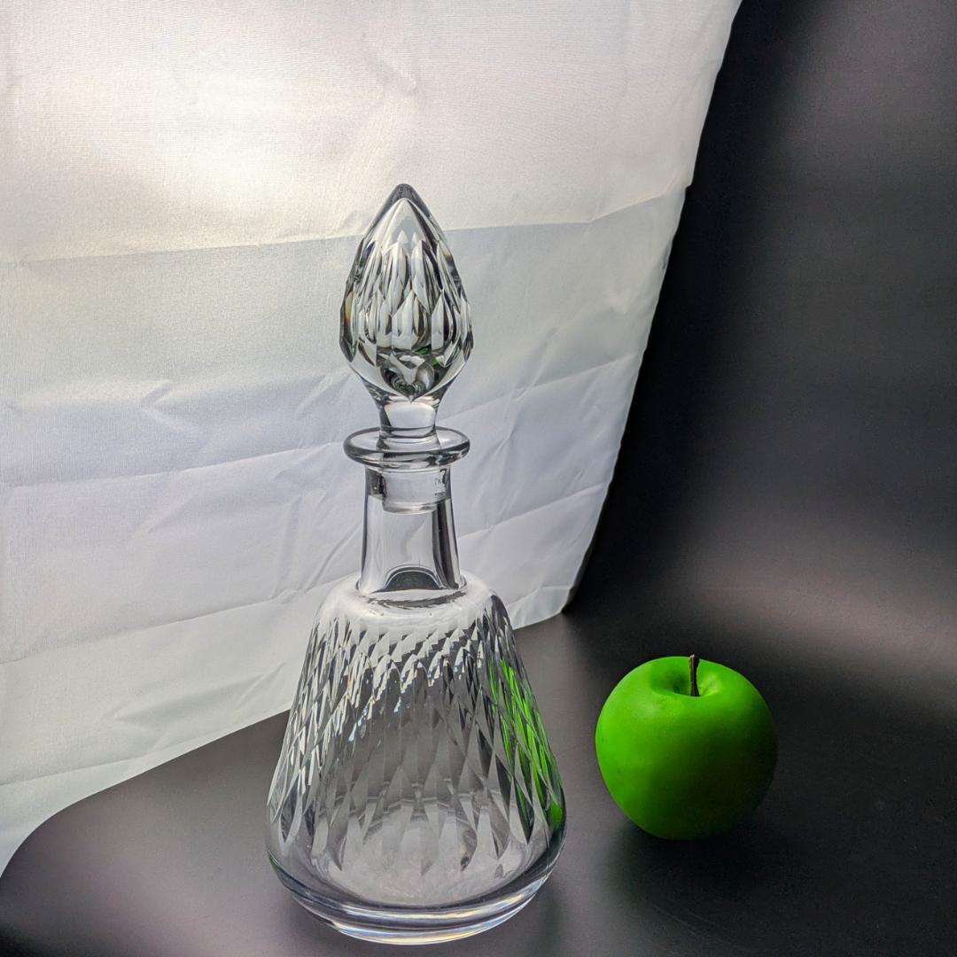 バカラ アルマニャック ダイヤカット デキャンタ 仏ヴィンテージ 刻印 上質美品